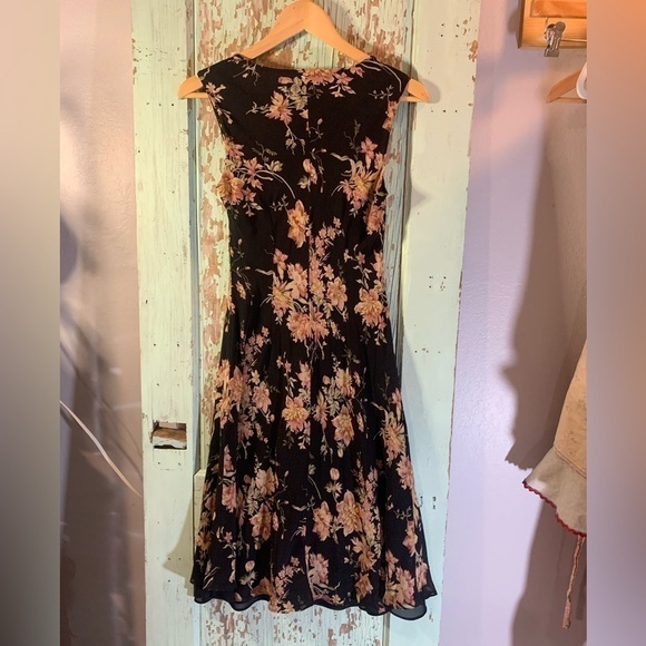 Women’s Casual Corner black floral Y2K maxi dress - Picture 2 of 6